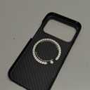 Aramid Fiber for iPhone 17 Pro Case Black/Grey(Twill), Compatible with MagSafe,Slim & Light, Case-Less Touch Feeling
