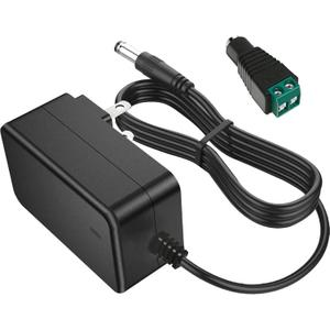 5V 5A Power Supply Adapter 25W AC 100-240V to DC Wall Power Supply Converter with 5.5x2.5mm/2.1mm Plug for LED Pixel Strip Light CCTV Camera Security System