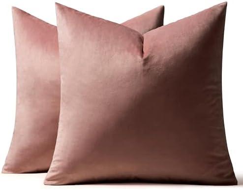 MIULEE Pack of 1 Decorative Velvet Pillow Covers Soft Square Throw Pillow Covers Solid Cushion Covers Jam Pillow Cases for Spring Sofa Bedroom Car 18x18 Inch 45x45 Cm