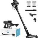 Lubluelu Cordless Vacuum Cleaner, Max 50 Mins Runtime, Stick Vacuum with Touch Screen,Lightweight Vacuum for Carpet, Home Hardwood Floor and Pet Hair. (Black)