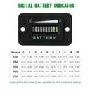 Yooreal 36V Battery Indicator Meter Battery Monitor for Lead Acid Battery Powered Club Car Travel Trailer Forklift Scrubber Machine Electric Motorcycle