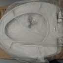 Bemis 7300SLEC Slow Close Toilet Seat, Easy Clean Hinges and Durable Plastic Seat, Made in USA, Elongated, White