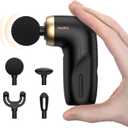 A1 Super Mini Massage Gun, Percussion Deep Tissues Muscle Massager, Travel Massage Gun, Compact Sports Massager, Portable Handheld Massager for Office Gifts for Him/Her, Home, Athletes(Black)