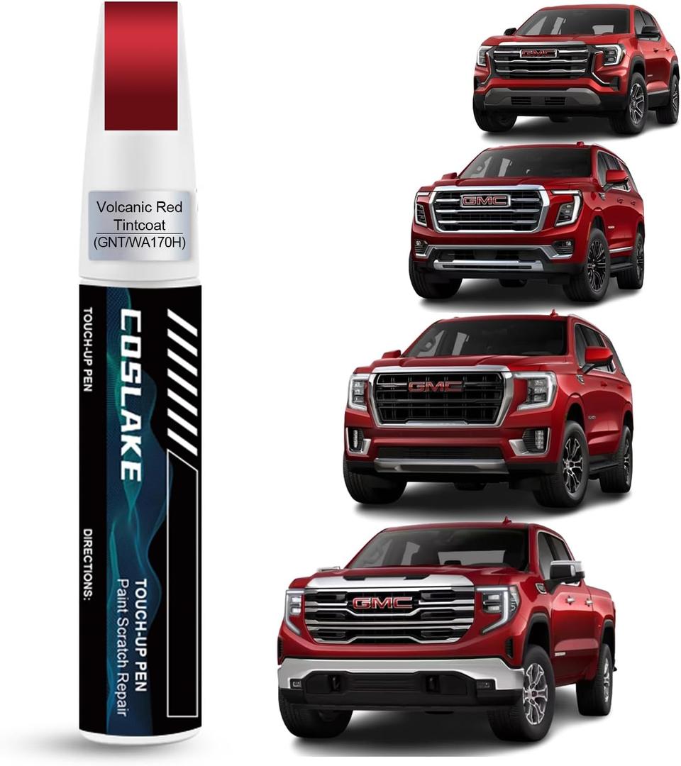 Car Touch Up Paint(Volcanic Red Tintcoat(GNT/WA170H)) for GMC, Car Paint Scratch Repair Kit, Quick & Easy Solution to Repair, 2 in 1 Scratch Remover Pen with Color-Matched