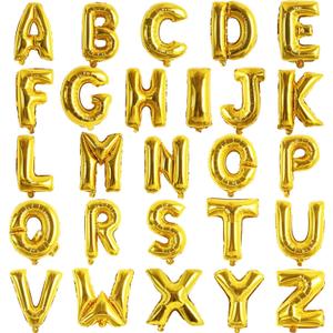 TONIFUL 52 Pcs Letter Balloons 16 Inch Gold Letter A-Z Balloons Custom Phrase Mylar Foil Alphabet DIY Personalized Phrase Banner for Birthday Anniversary Celebration Graduation Party Supplies Decor