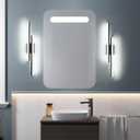 PRESDE 32 Inch LED Vanity Light Black Bathroom Light Fixtures Over Mirror Modern Bath Lighting Bar 5CCT