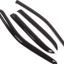 Tuningpros Window Visor Compatible with 1998-2011 Ford Crown Victoria, DGWV2-098 Outside Mount Deflector Rain Guard Dark Smoke, 4 Pcs Set