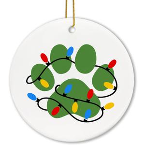 Voatok Dog Paw Ornament, Dog Christmas Ornaments, Dog Ornaments for Christmas Tree, Dog Paw Christmas Decorations, Dog Lovers Gifts, Dog Mom Gifts, Christmas Decorative Hanging Ornament