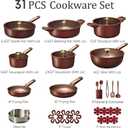 CAROTE 31pcs Nonstick Cookware Sets, Pots and Pans Set with Wok, 31 Piece