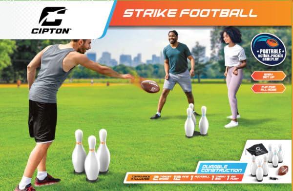 Cipton Strike Football Game Set - Hybrid Bowling and Football Outdoor Game