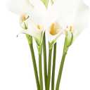 M METERXITY 6-Pack White Two-petaled Artificial Calla Lily Flowers,23 Inch Faux Two-petaled Artificial Calla Lily Silk Bouquets Real Touch Faux Flowers for Home/Wedding/Christmas/Party