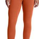 Aoxjox High Waisted Workout Breeze Leggings for Women Tummy Control Buttery Soft Yoga Pants 24"/26"/28" (Small, Earthy Brown)