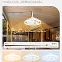 Fanbulous Outdoor Ceiling Fans with Light for Patios, 20" Weatherproof Plug in Ceiling Fan, Gazebo Fan Remote&APP Control, 3CCT Dimmable,Caged Ceiling Fan with Hanging Hook for Porch, Pergola,Canopy