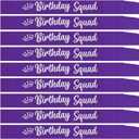 Birthday Squad Sash Purple for Women Men 16th 18th 21st 30th 40th 50th or Any Other Bday Party Supplies Decorations