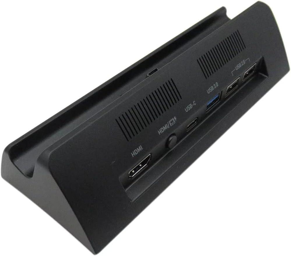 Adapter Charging Dock Compatible w/3 USB Port for Nintendo Switch Console TV Video