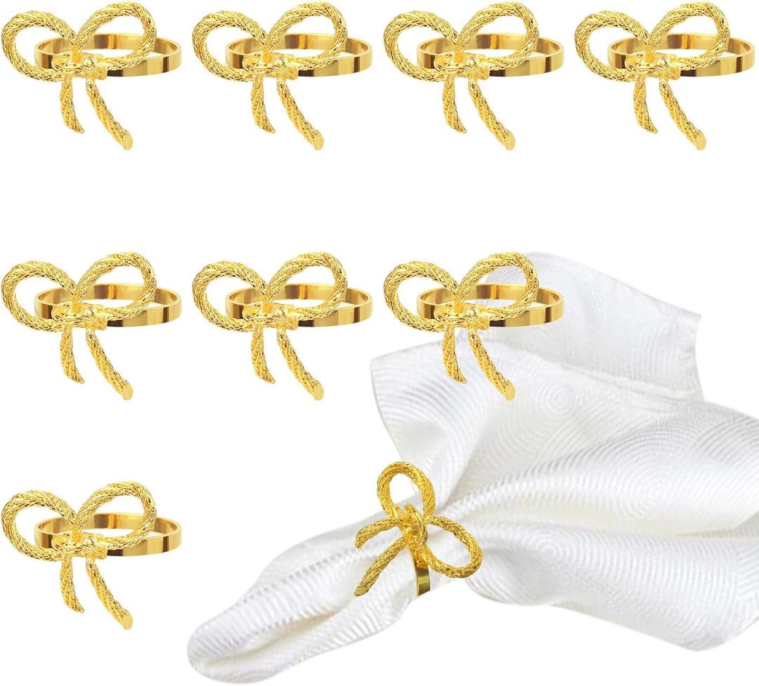 Pack of 18 Napkin Rings Alloy Hollow Out Flower Napkin Holder Dinning Table Napkin Ring for Dinner Parties Wedding Banquet Table Setting Family Gatherings Table DecorGold18