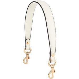 PH PandaHall Short Bag Strap, 20.3 Inch White Imitation Leather Purse Straps 1 Inch Wide Bag Strap Replacement Purse Handbag Straps for Women Men DIY Underarm Bag Handbag, Golden Hardware