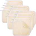 Tatuo 15 Packs Exfoliating Face Body Wash Cloths Towel Two Side Soft Weave Bath Cloth Exfoliating Scrubbing Massage Bath Towel for Women and Man(White Edge)