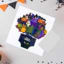 5 x Magic Ants 3D Pop-Up Halloween Bouquet Greeting Card  Spooky and Festive Decorations  Includes Envelope  Perfect for Halloween Celebrations