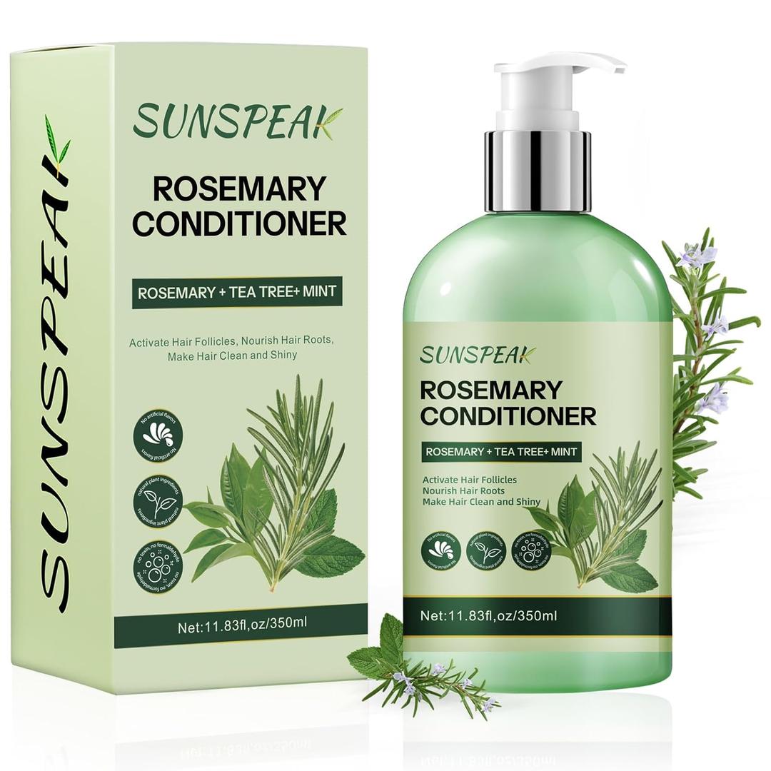 Rosemary Conditioner for Hair Growth: Thickening Moisturizing Conditioner for Men & Women with Mint Tea Tree Oil Biotin - Strengthening Formula for Anti-Hair Loss & Thinning Hair & Frizz-Control
