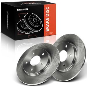 A-Premium 12.01 inch (305mm) Rear Solid Disc Brake Rotors Compatible with Select Dodge, Ram, Volkswagen and Chrysler Models - Town & Country, Grand Caravan, Journey, C/V, Routan, 2-PC Set