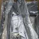 facka Adjustable TV Tray Table with Rounded Metal Corners, C-Shaped Snack Table for Couch, Sofa, Bed or Chair, Small Space Side Table for Eating, Dinner, or Laptop Use (15.8*11.8 inch)