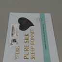 YFONG Double Layered 100% Mulberry Silk Bonnet for Sleeping Women, 22 Momme 6A Luxury Silk Sleep Cap with Elastic Band & Tie, Natural Night Wrap for Hair Care Short Long Curly Hair, Black