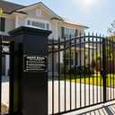 2 x 4-in-1 Funny Metal Sign for Porch  No Soliciting, Private Property, On Camera, Beware of Owner  Durable Weatherproof Aluminum Plaque for House Door or Yard, 712 Inch