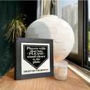 Potty Humor Bathroom Wall Sign, Rustic Restroom Sign, Wood Plaque for Men's Bathroom Decor, 5.9x5.9x0.7 inches (black)