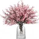 Uieke 15 Pcs Artificial Flowers Baby Breath Faux Artificial Gypsophila Bouquet Fake Silk Flowers Real Touch for Hotel Home Office Kitchen Bathroom Wedding Wall DIY Room Farmhouse Dcor (Pink)