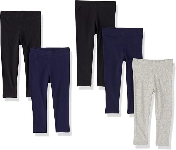 Amazon Essentials Girls and Toddlers' Leggings, Multipacks, 6-7 Years