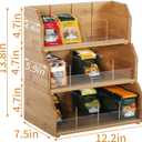 TIOPGHAD 3 Layer Stackable Bamboo Tea Bag Organizer Storage Holder for Tea Bags Wood Tea Box Containers Tea Rack Teabag Station Stand for Cabinet Countertop Office(Patented Design)