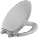 KOHLER French Curve Ready Latch Quiet-Close Elongated Toilet Seat (Ice Gray)