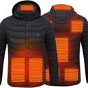 PODKREC Unisex Heated Hoodie,Warming Heated Jacket,Warming Heated Coat, Electric Heated Sweatshirt for Men and Women (A,M)