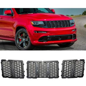 Front Grille Inserts Mesh Honeycomb Compatible with Jeep Grand Cherokee 2014 2015 2016
