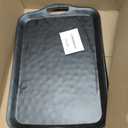20x13 inch Extra Large Serving Tray with Handles, Set of 2, Black