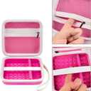 Kid Toy Camera Case for VTech Kidizoom Creator Cam Video Camera, Hard Travel Carrying Storage with Accessories Pocket - Pink