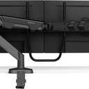 Modernsolid Dual Monitor Arm Desk Mount with Gas Spring, Fits 1732 inches Screens up to 33 lbs, VESA 75x75/100x100, Crossbar Handle for Easy Adjustment, Black