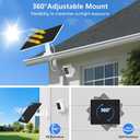 Solar Panel for Ring Camera, 5W 6V Fast Charging Solar Panel Charger for Ring Stick Up Cam/Pro, Spotlight Cam Plus/Pro