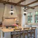 Black Pendant Light Farmhouse Pendant Lights Kitchen Island Glass Pendant Light Fixtures W 11.8 in. H 23.6 in.