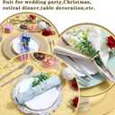 100Pcs Gold Napkin Rings Bulk, Elegant Gold Napkin Rings, Servilleteros para Mesas for Weddings, Parties, Dinners