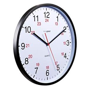 Kiera Grace Silent Round Wall-Clocks,  Black