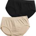 OYOANGLE Women's 2 Piece Solid Butt Lifter Hip Pads Enhancer Shapewear Panties, Large