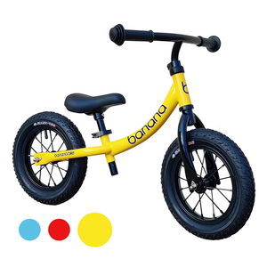 Banana GT Balance Bike - Lightweight Toddler Bike for 2-5 Year Olds - No Pedal Bikes with Adjustable Handlebar and Seat - Aluminium Frame, Air Tires - Strider Balance Bike for Boys and Girls (Yellow)