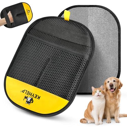 KEYHELP Pet Hair Removal Glove for Dogs & Cats, Newly Upgraded Reusable Electrostatic Pet Hair Glove, Magic Brush Pet Hair Remover Tool for Clothing, Couch, Carpet, Car Seat