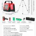 VEVOR Rotary Laser Level Kit, 2000ft 360-Degree Self Leveling Green Horizontal Laser Transit,with Tripod,Receiver,Remote Control, Scale, Toolcase, IP66 Rating Waterproof, 0.80in/100ft for Construction