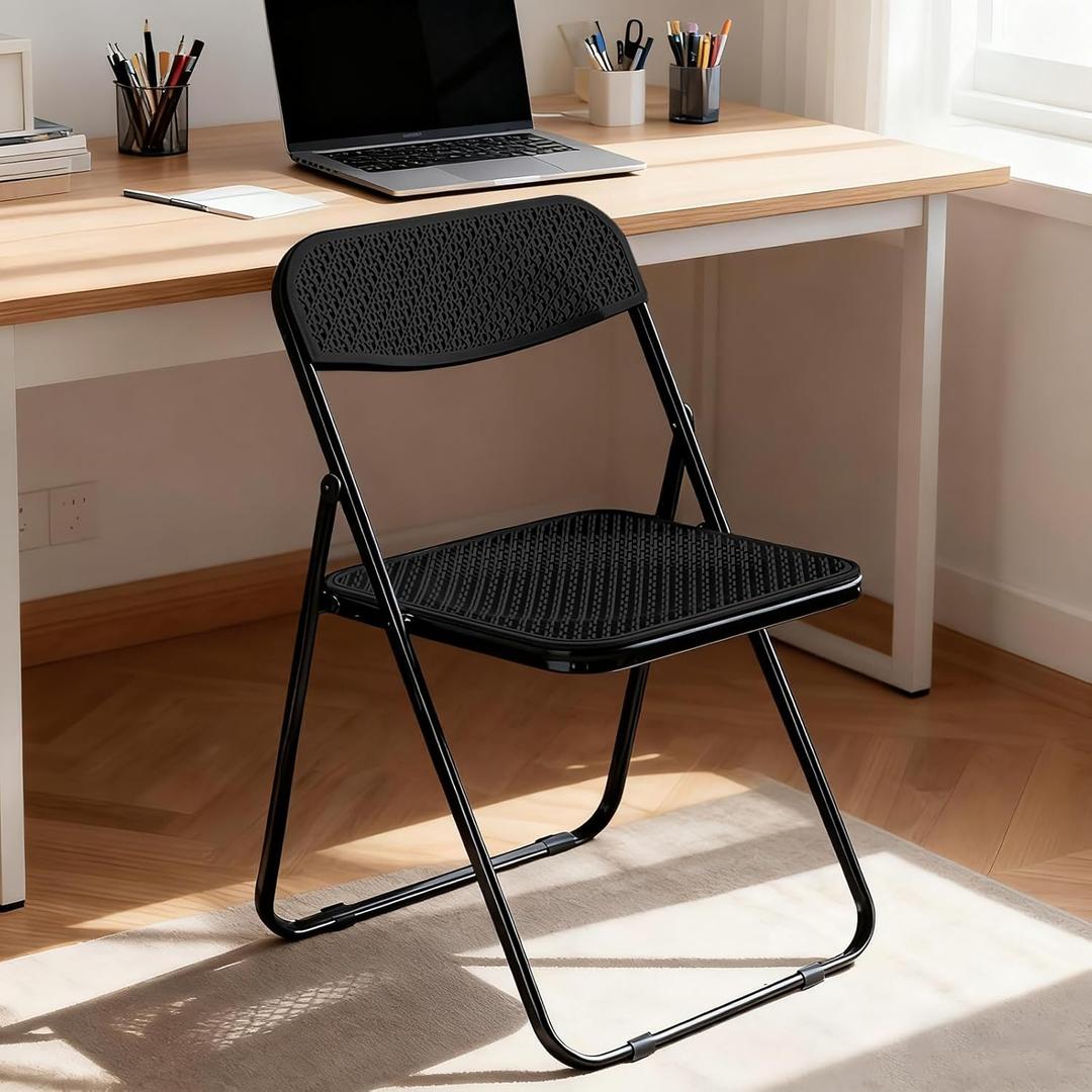 1 Pack Folding Chair Foldable Portable Plastic Chair,Outdoor Indoor Portable Party Chairs,Stackable Commercial Seats with Steel