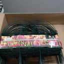 Decorative Garden Folding Border Fence, Metal Wire Edging Flower Fence Panel 18in X50ft Outdoor Patio Landscape (Green-18x50, Green)