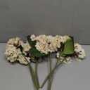 Kimura's Cabin 4 pcs Cream Fake Hydrangea Flowers Artificiales Bouquets Faux Silk Hydrangea with Stems for Home Wedding Party Table Core Decoration (Beige)