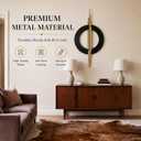 KELVRIXA Modern Metal Wall Art Decor for Living Room, 39 x 19 Inches